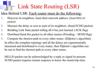 Networking Lsr Concept of Network Routing Layer | PPT