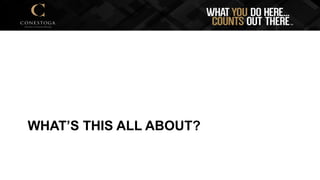 WHAT’S THIS ALL ABOUT?
 