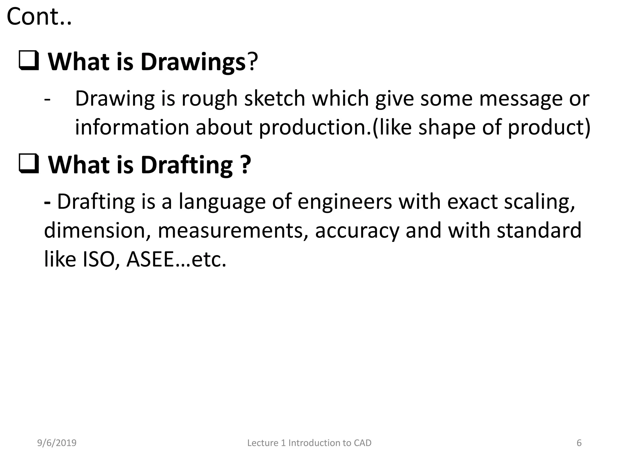 CAD/CAM/CIM (Lecture 1 CAD) | PPTX