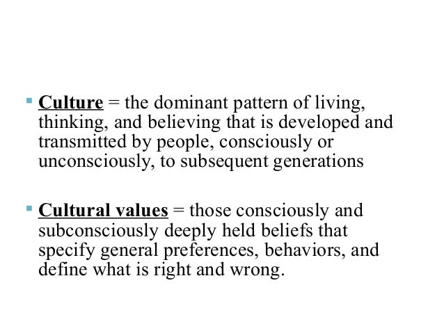 what is an example of a dominant culture quizlet