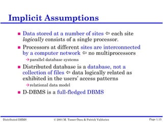 Lecture 1 DDBS.pdf basic introduction of distribution | PDF