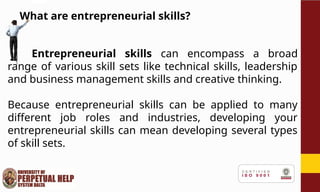 Comprehensive Guide to Developing Essential Entrepreneurial Skills for ...