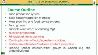 Comprehensive Food Service and Catering Management Course | PPTX
