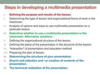 Lecture 1 Multimedia Presentation in the educational context | PPTX
