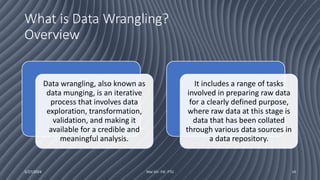 Comprehensive Fundamentals of Data Analysis and Wrangling Techniques | PDF