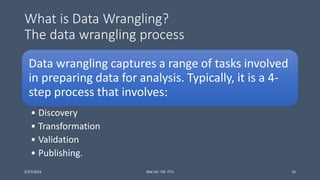 Comprehensive Fundamentals of Data Analysis and Wrangling Techniques | PDF