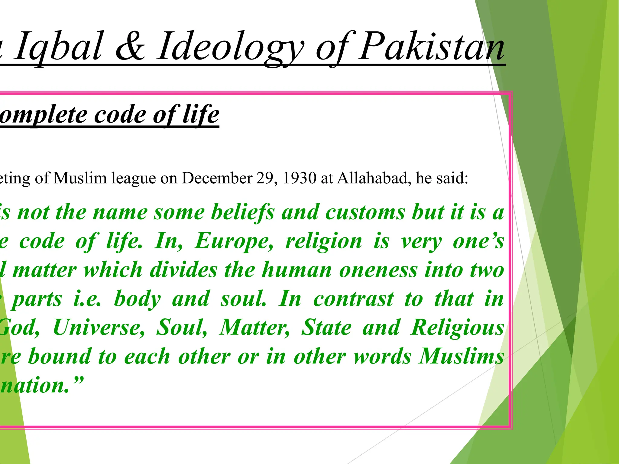 Lecture 1 Ideology.ppt Pakistan studies the Islamia University of ...