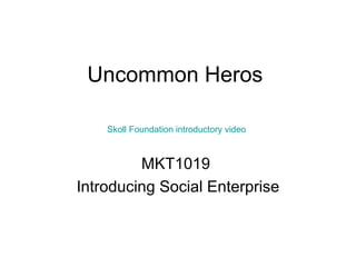 Lecture 1 Introducing Social Enterprise | PPT