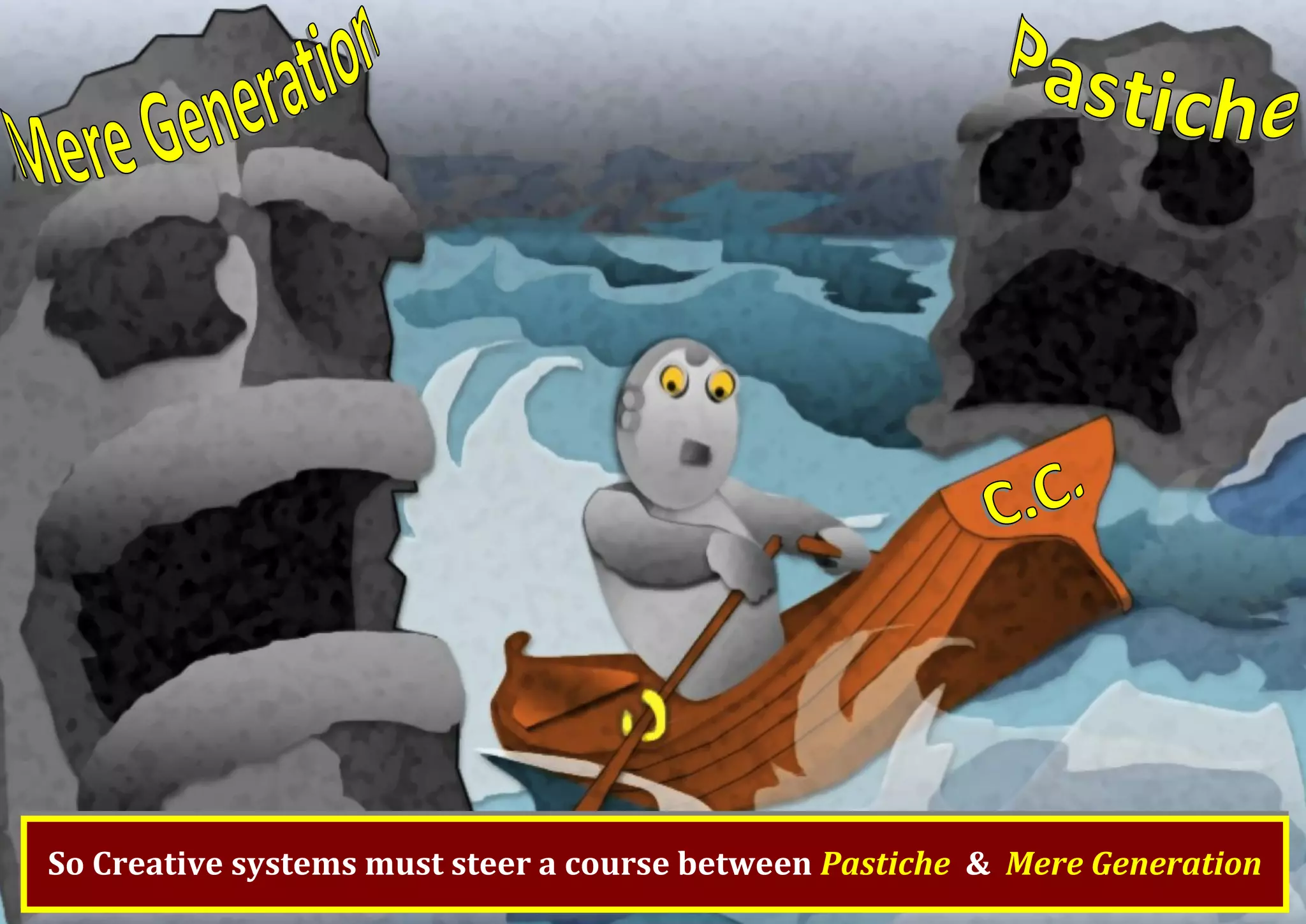 So Creative systems must steer a course between Pastiche & Mere Generation 