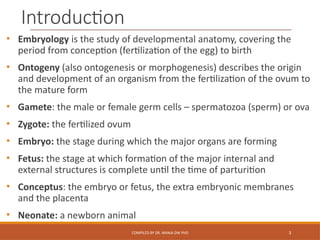 Conceptus Structures Comprehensive Introduction to Embryology and Histology: Fertilization ...