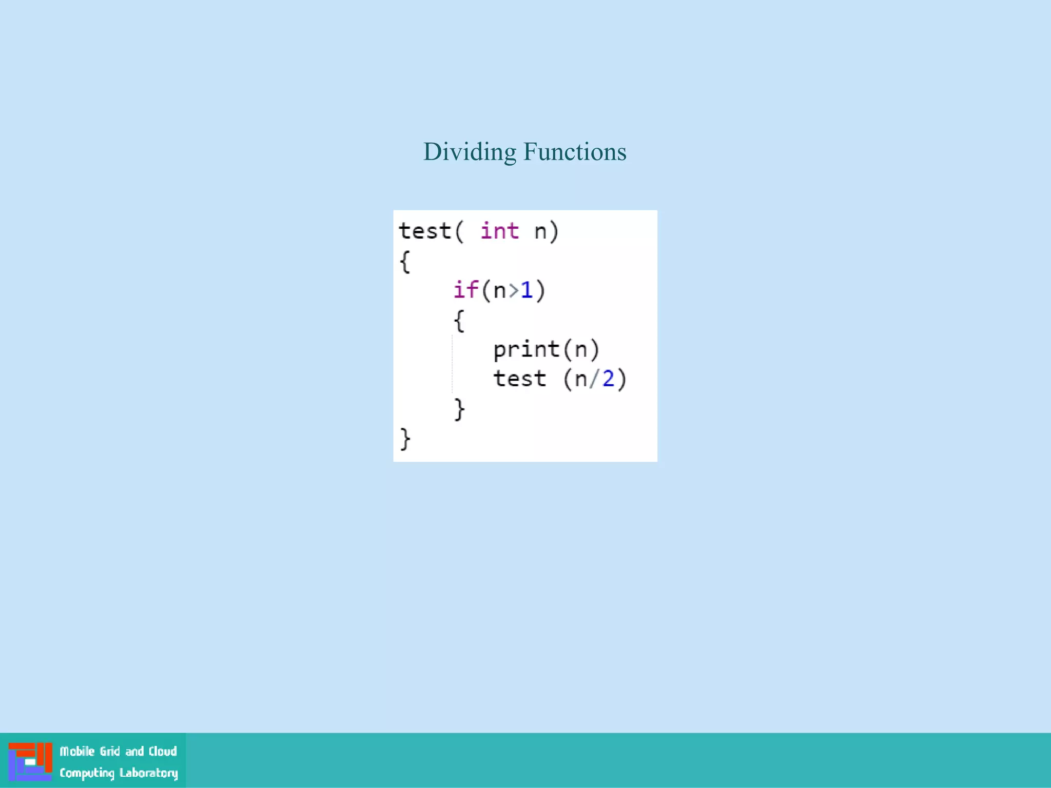 Dividing Functions
 