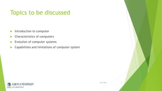 Lecture 1 introduction to computing