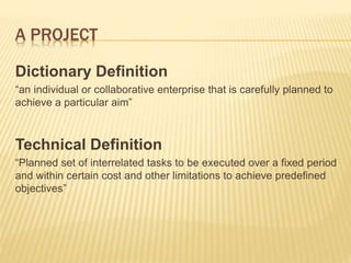 Construction Project Definition Example introduction to construction management | PPTX
