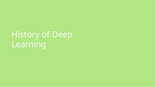 History of Deep
Learning
 