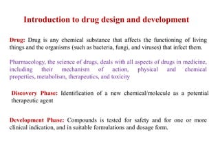 Lecture 1 –Introduction to drug design and development | PDF