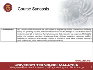 3
Course Synopsis
 