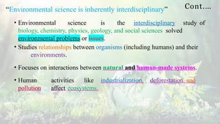 Introduction to Environmental Science: Interdisciplinary Insights and ...