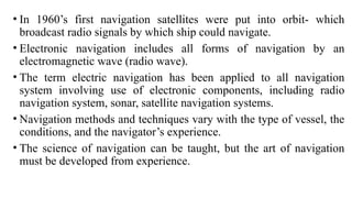 Comprehensive Introduction to Navigation and Seamanship Techniques | PPTX