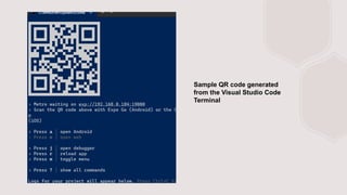 Sample QR code generated
from the Visual Studio Code
Terminal
 