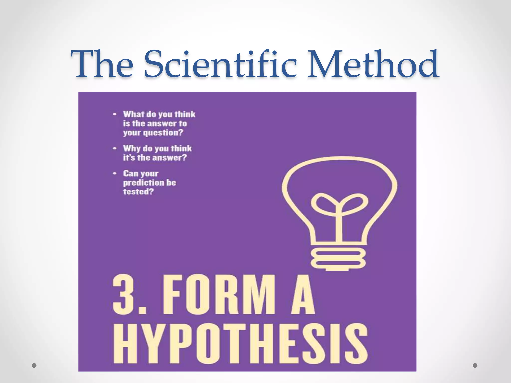 The Scientific Method
 