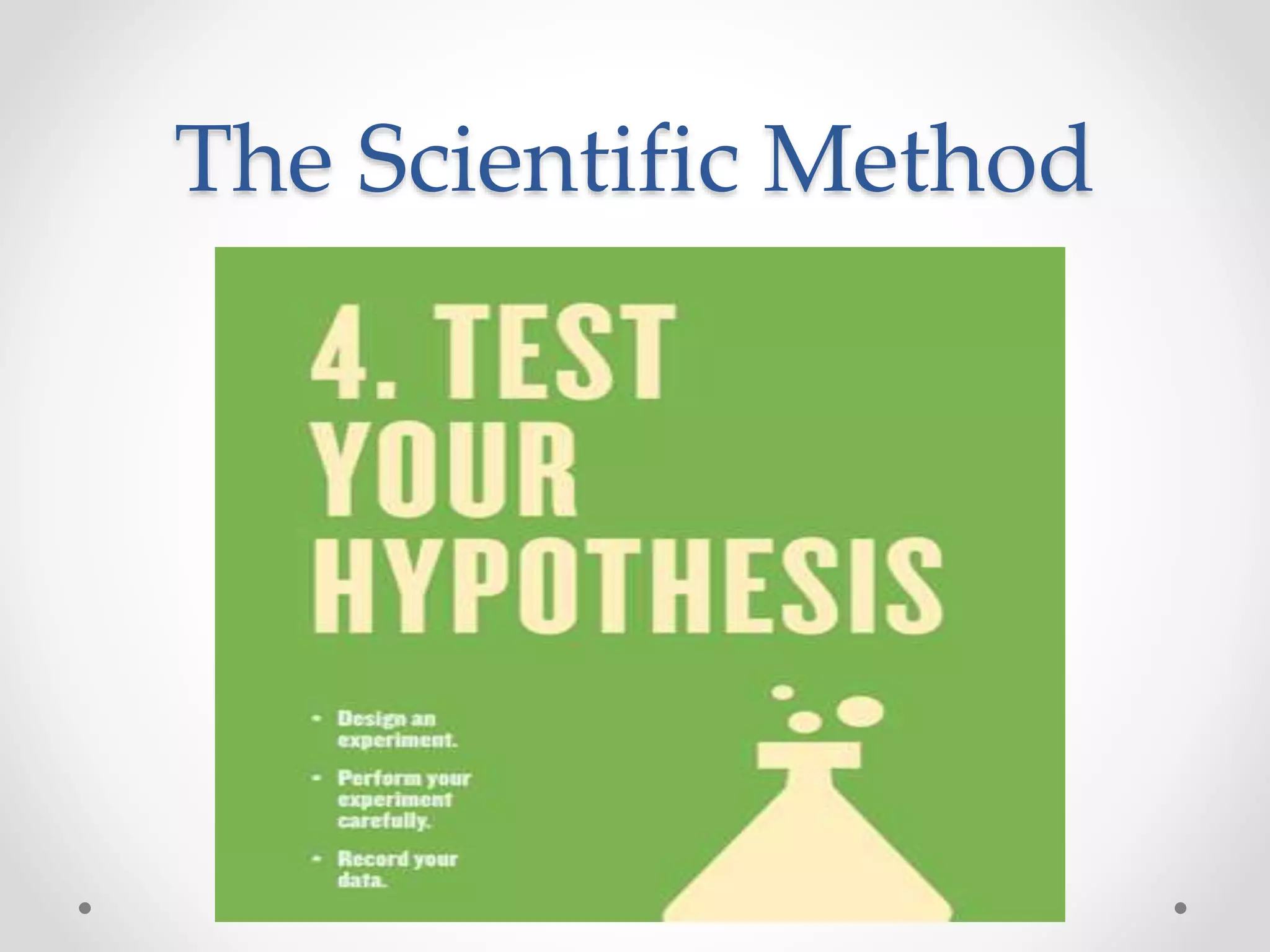 The Scientific Method
 