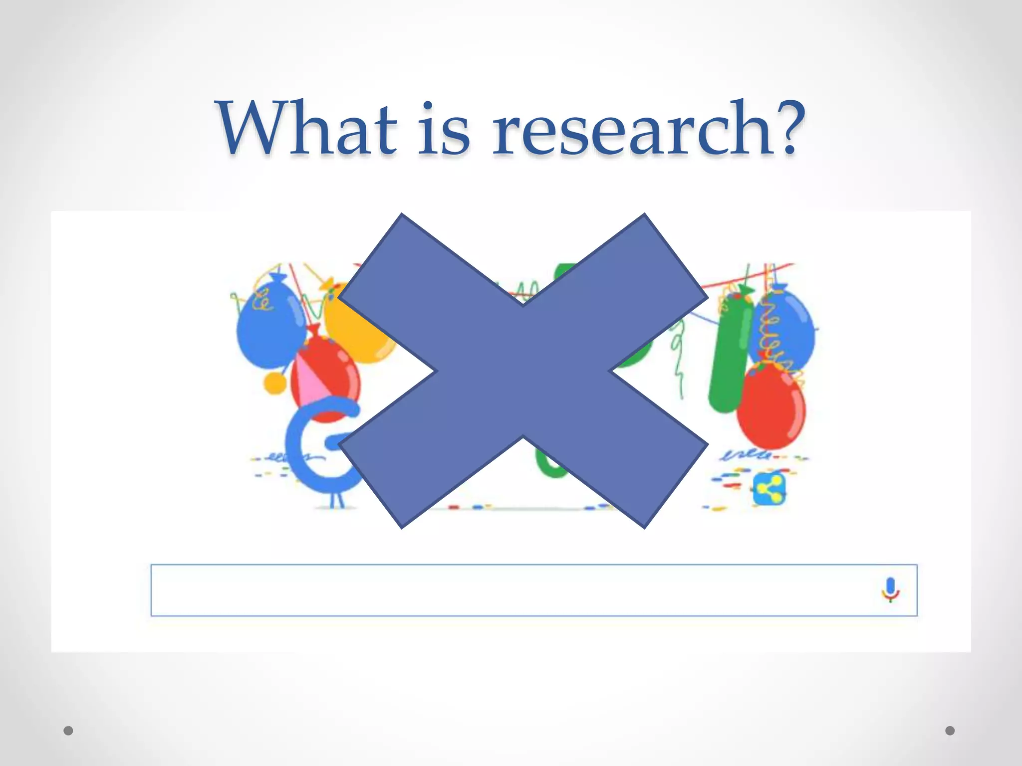 What is research?
 