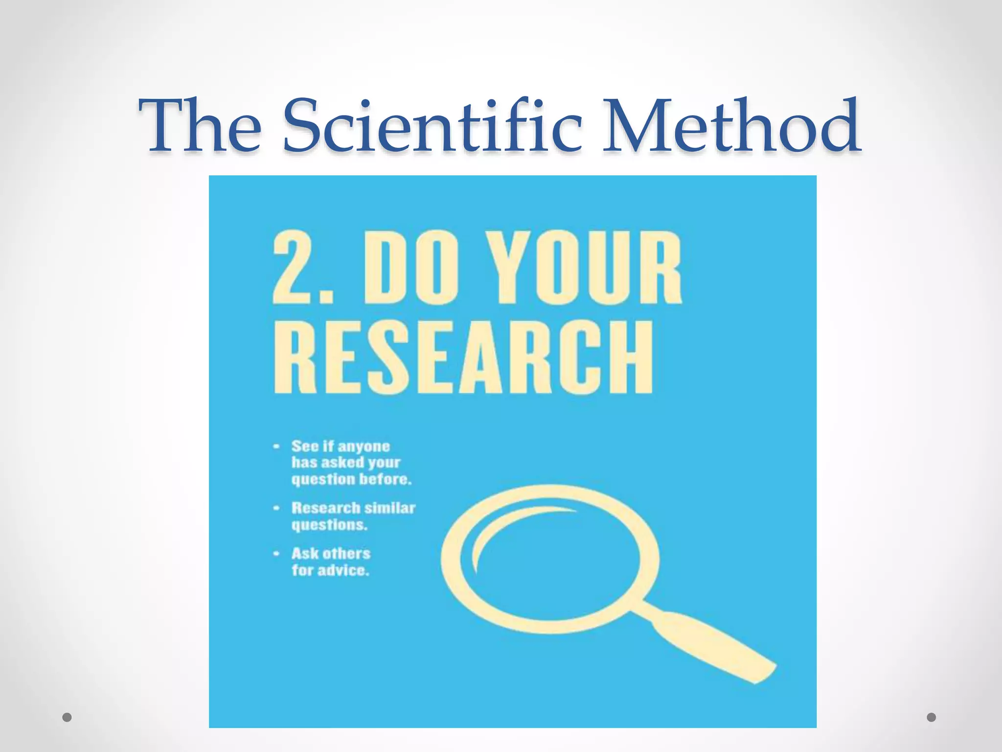 The Scientific Method
 