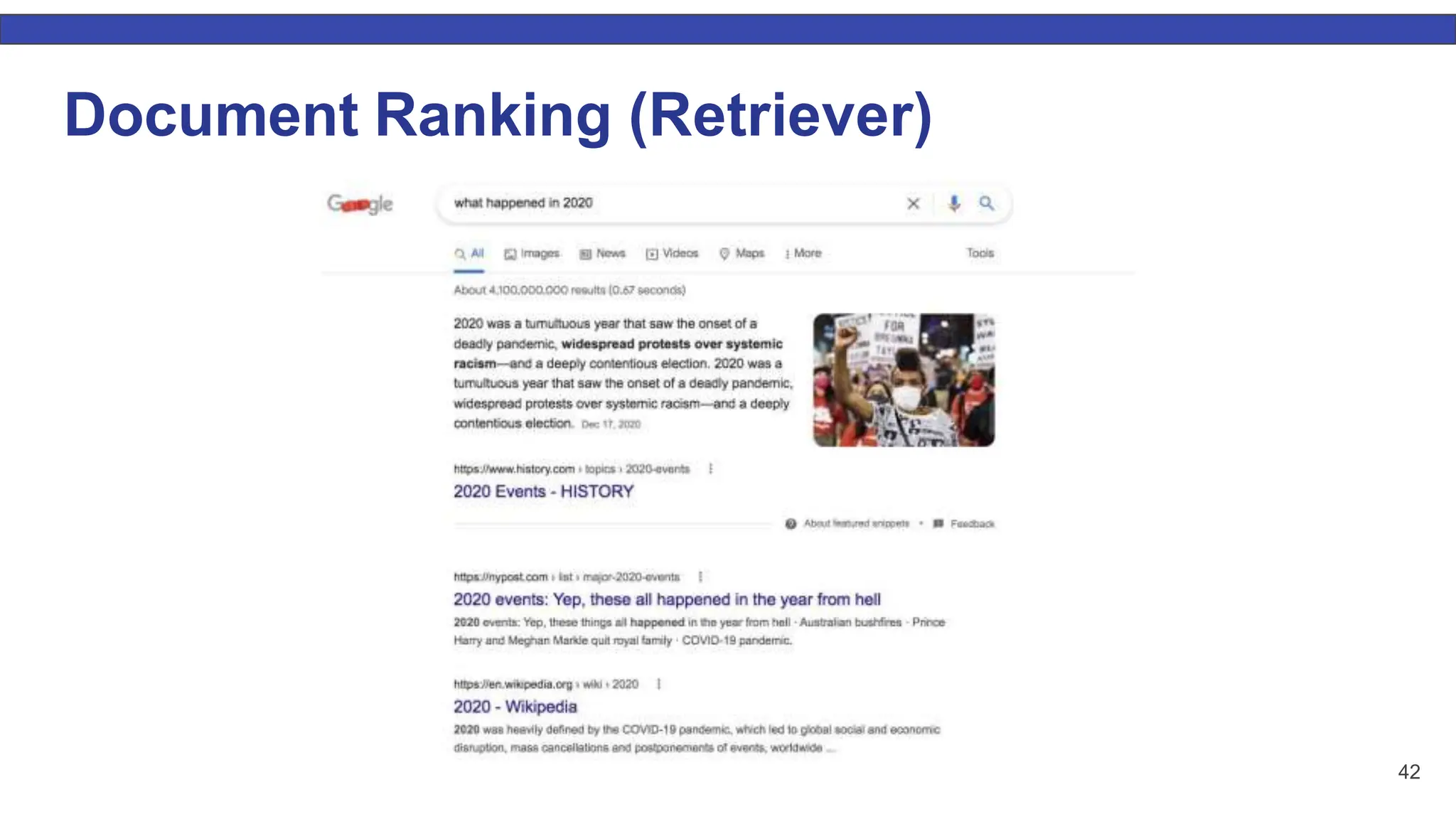 Document Ranking (Retriever) 42 