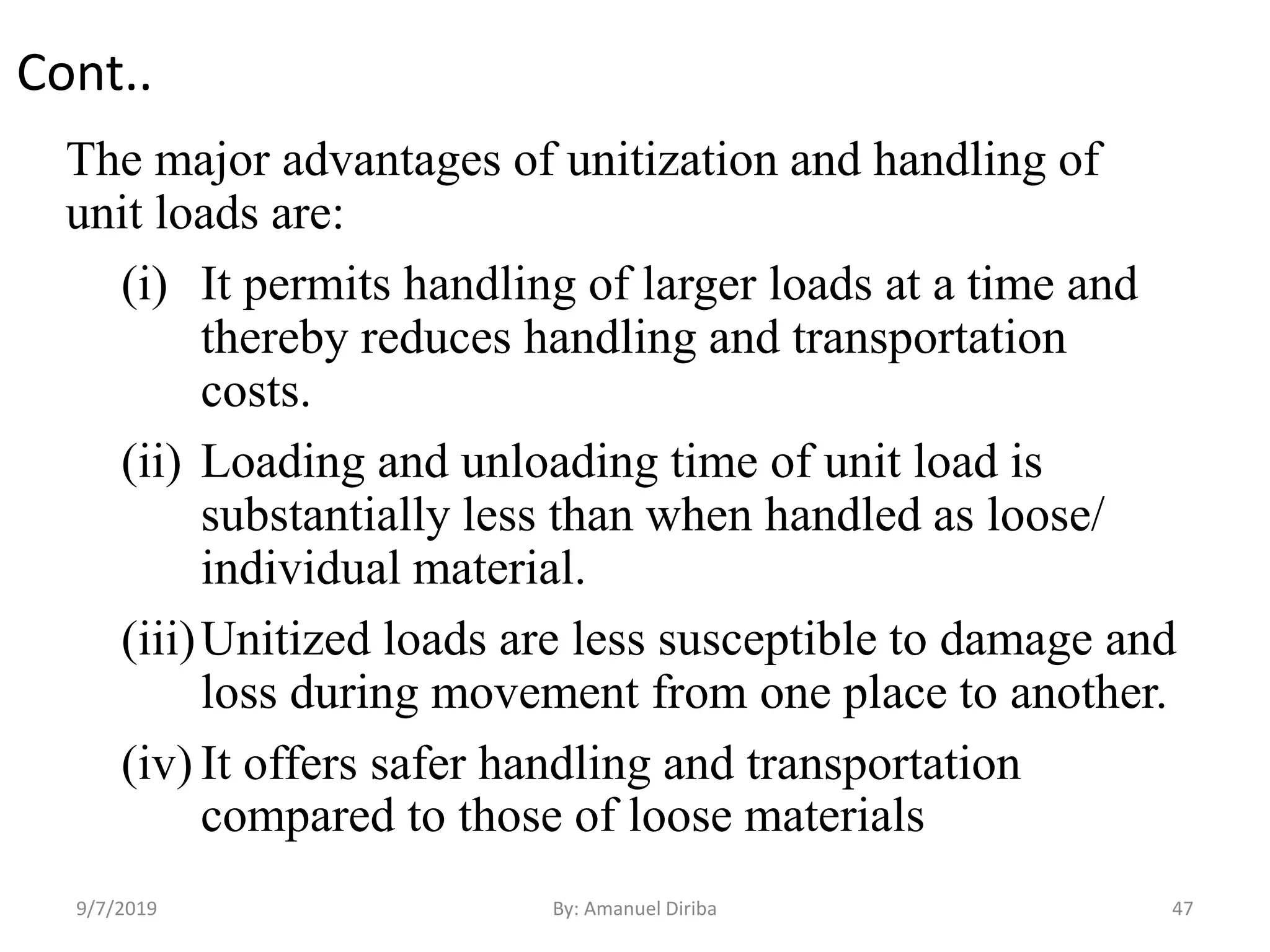Lecture 1 Material Handling Equipment (Introduction to Material ...