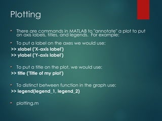 Intro to MATLAB for basic computing tasks | PPT