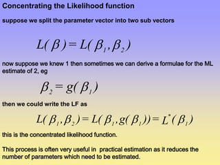 Lecture 1 maximum likelihood | PPT