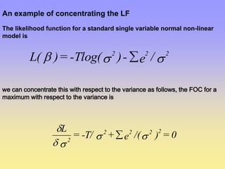 Lecture 1 maximum likelihood | PPT