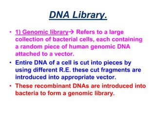 Dna Random Library Lecture 1 molecular tech. rdt 11 50-2020 | PPT