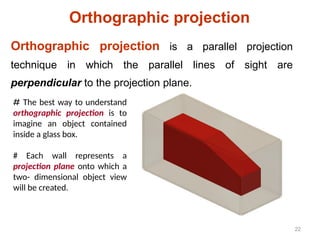 Parallel Projection Example Mechanical Engineering Drawing And Orthogonal Projection | PPTX
