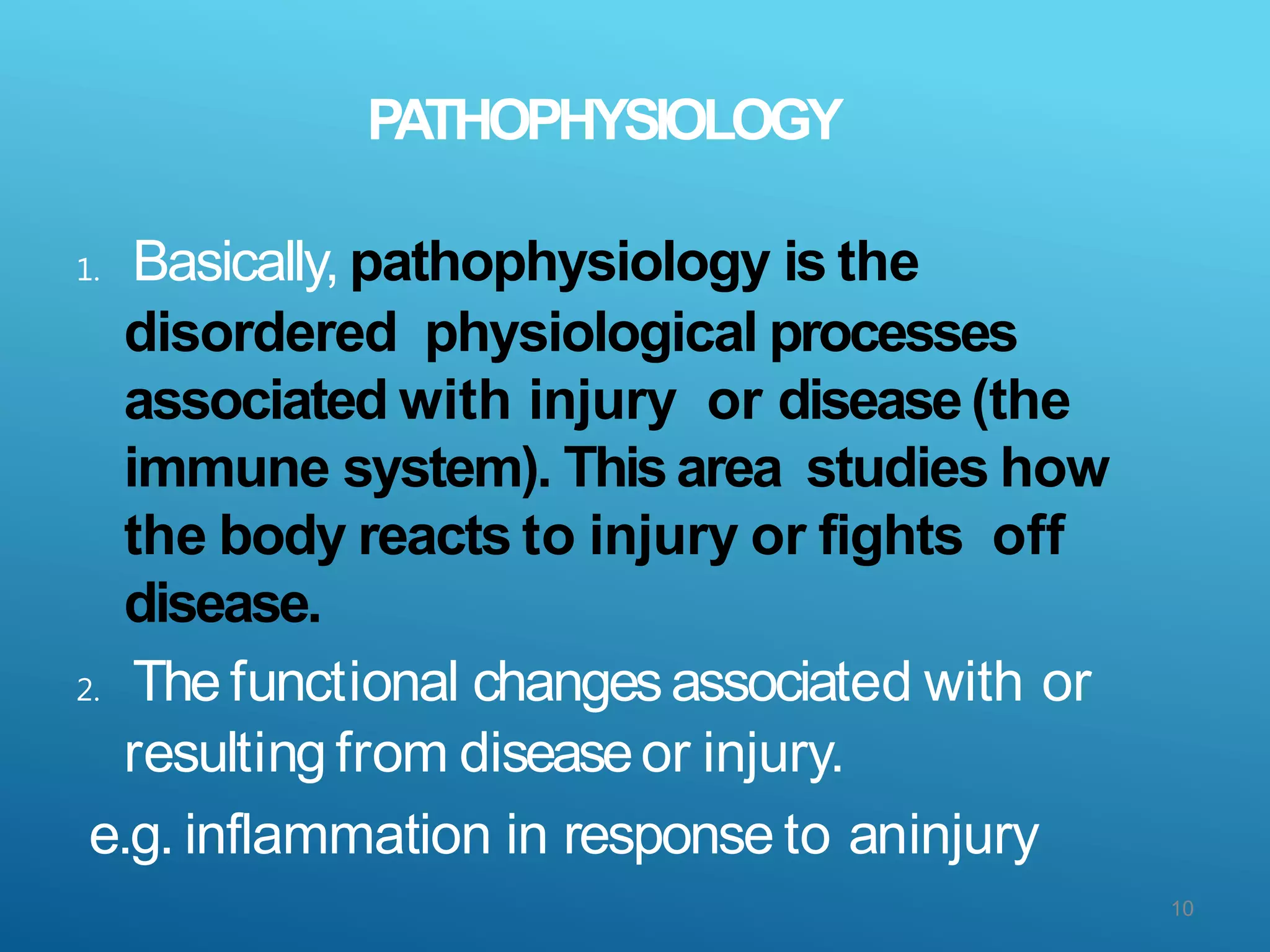 Introduction to pathophysiology PPTX