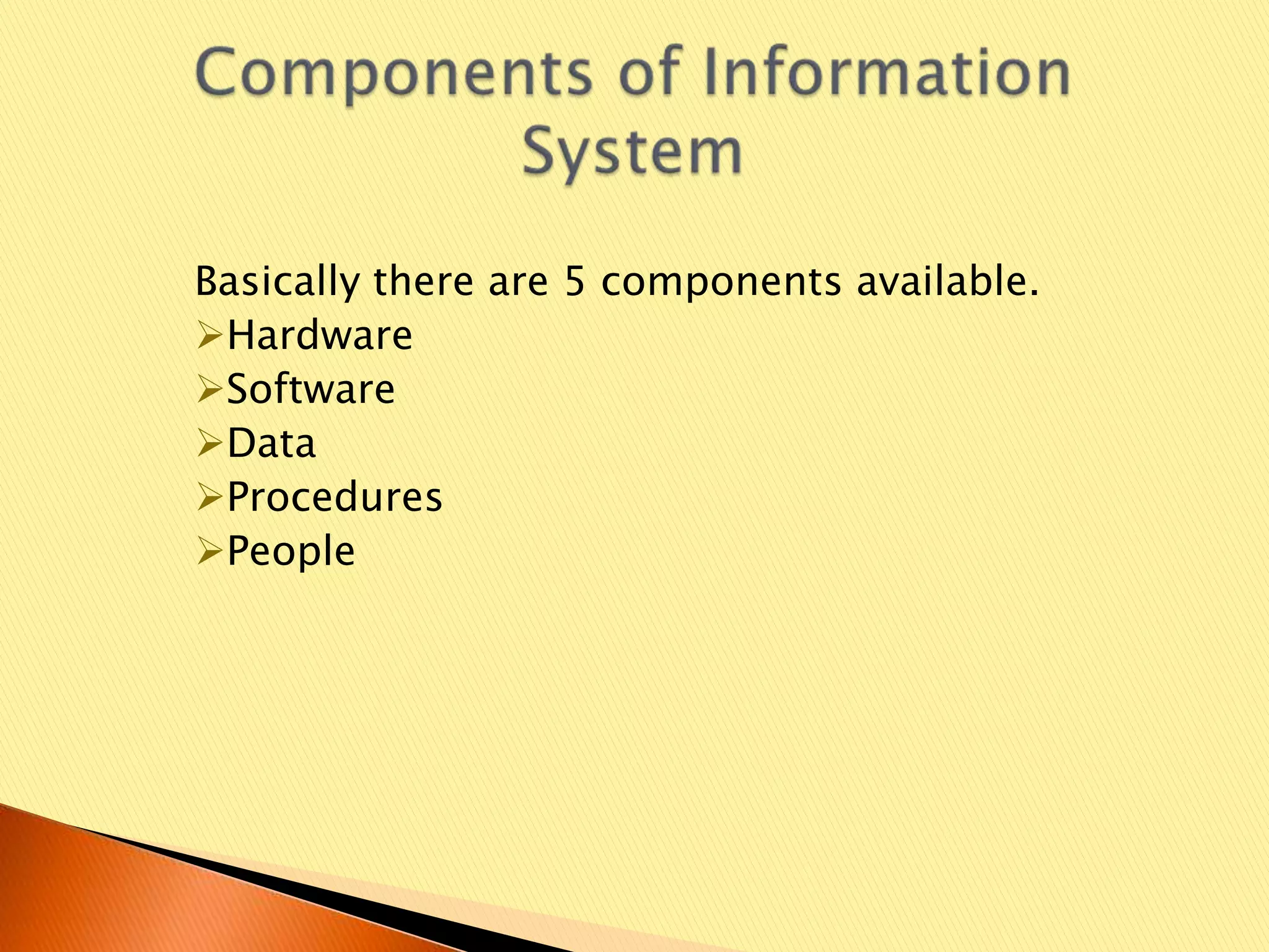 Lecture #1 - Introduction to Information System
