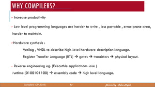 Lecture 1 Compiler design , computation | PPT | Free Download