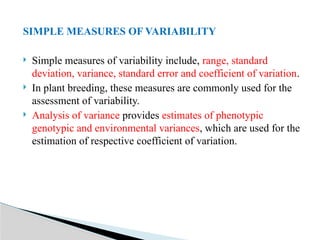 Variability Simple lecture 1 quantitative and other statisticas | PPTX