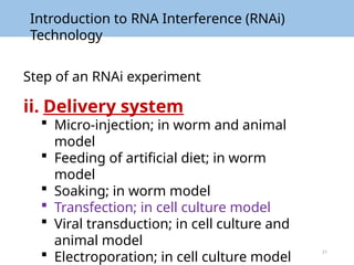 Rnai Model Lecture 1 RNAi-CE.pptxcell culturecell culture | PPTX