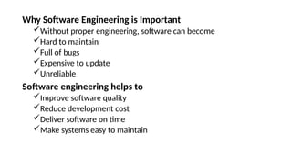 Comprehensive Introduction to Software Engineering and Software ...
