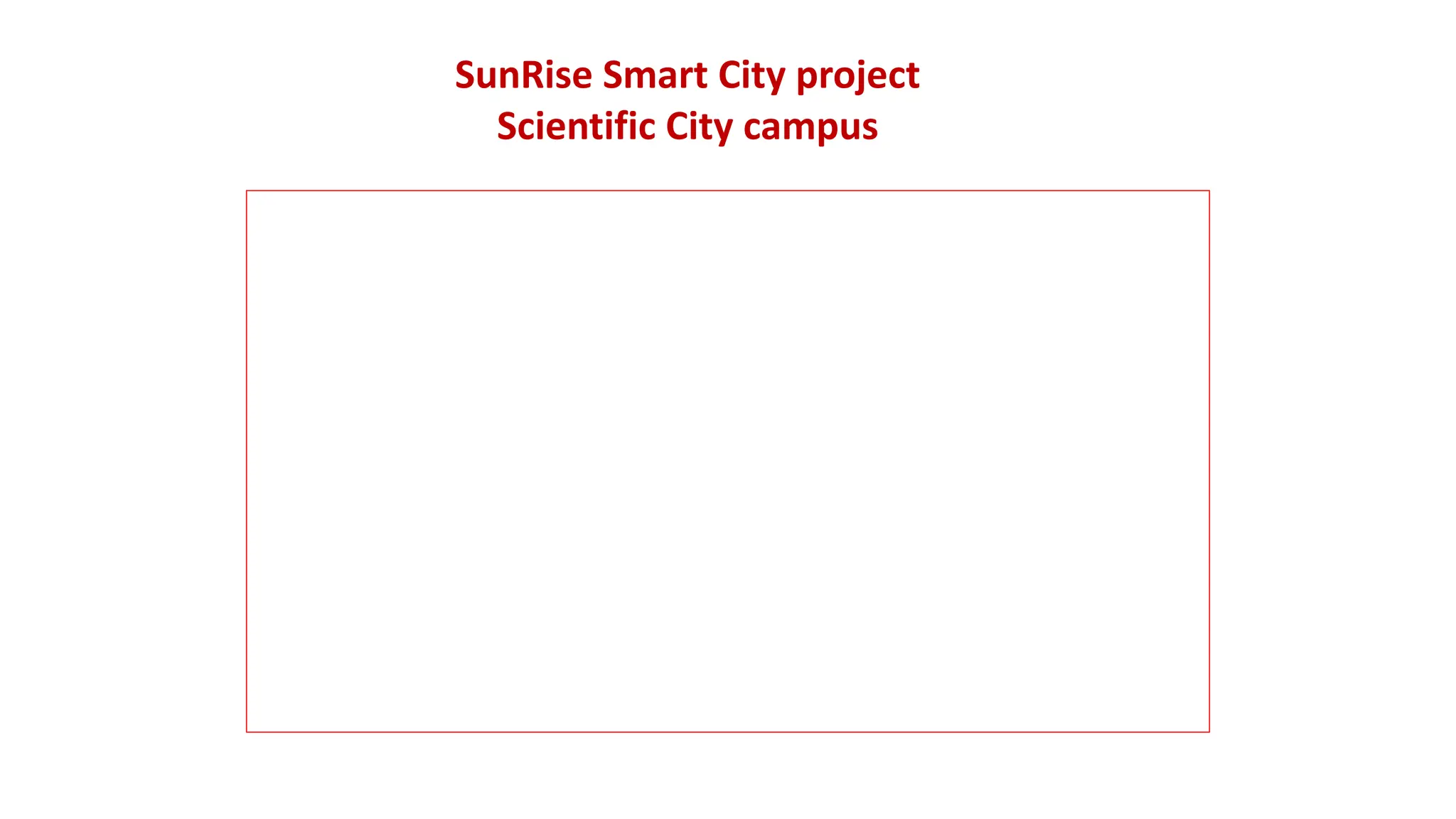SunRise Smart City project
Scientific City campus
 