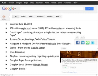 2010: Facebook
Open Graph
Social Web 2014, Lora Aroyo!
Monday, February 3, 14

 