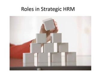 Roles in Strategic HRM
 