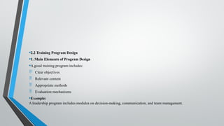 Lecture on Training and Development in Management Prespective | PPTX