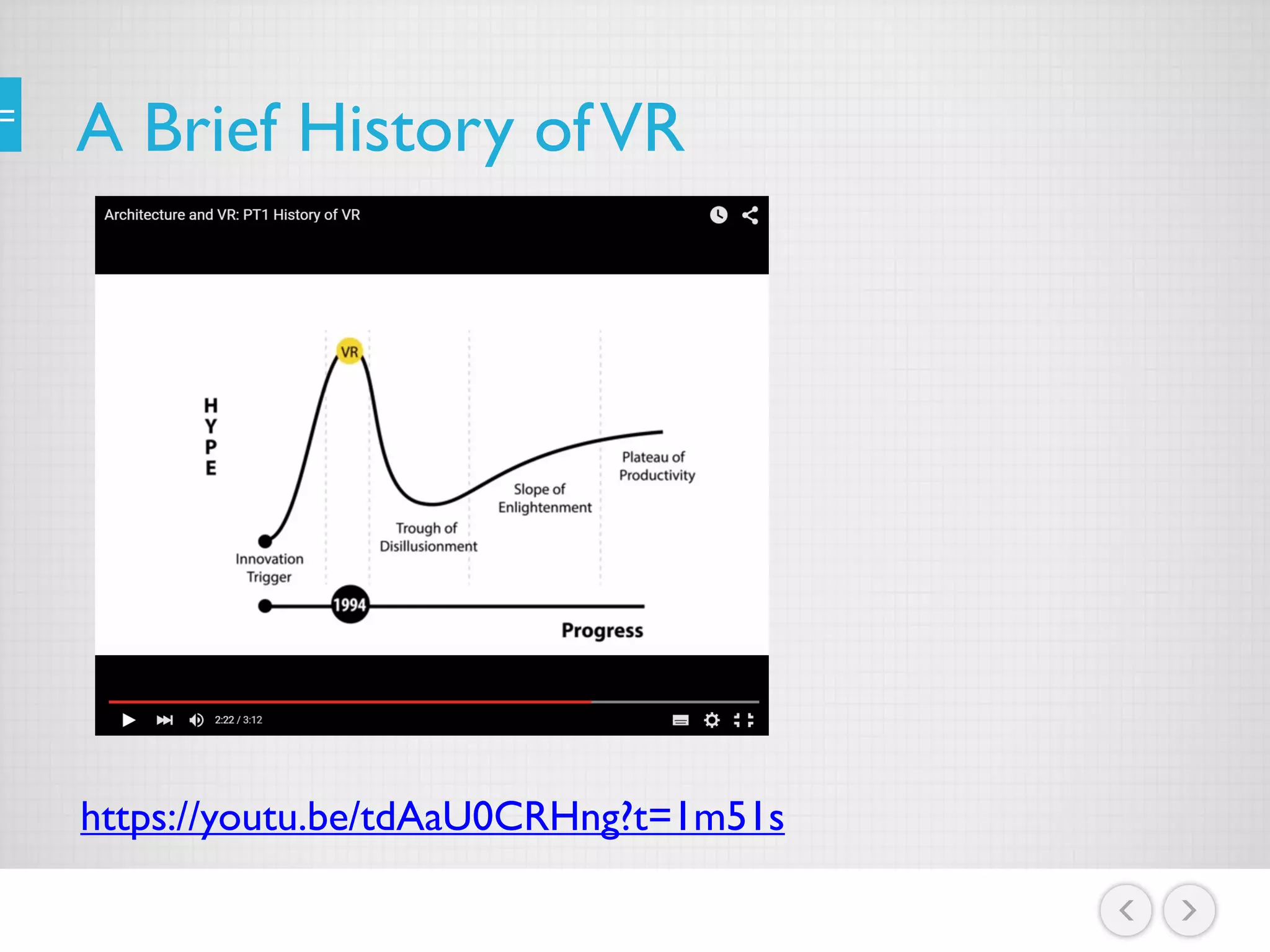 A Brief History ofVR
https://youtu.be/tdAaU0CRHng?t=1m51s
 