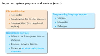 Program Subsystem Modification Tree lecture 2 notes on operating systems concepts course | PDF