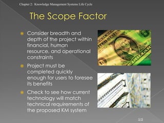 Lecture 2 - KNOWLEDGE MANAGEMENT SYSTEMS LIFE CYCLE | PPTX