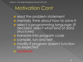 Lecture 2 - KNOWLEDGE MANAGEMENT SYSTEMS LIFE CYCLE | PPTX