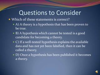 Breaking RulesCommon ways the rules are ignored or broken…Not making predictions, or making ones that aren’t testable or falsifiableInvoking super-natural explanations (which aren’t testable or falsifiable)Using appeals to emotion and fear instead of evidenceIgnoring contradictory evidence, not working to falsify their hypotheses, only admitting favorable evidenceFocusing on a few small items (good or bad) and ignoring the larger body of knowledge (oversimplifying)
