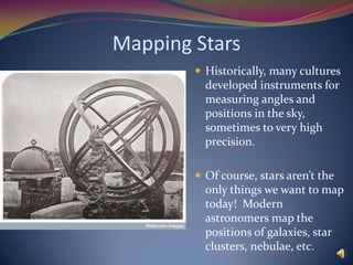 SurveysLarge efforts to collect data about many different stars or other astrophysical objects are called “surveys”.  These may involve many telescopes doing observations, or one telescope working for a really long time.  The goal is to get information on as many objects as possible – you’re looking for the total variation as well as the rare individual objects.  